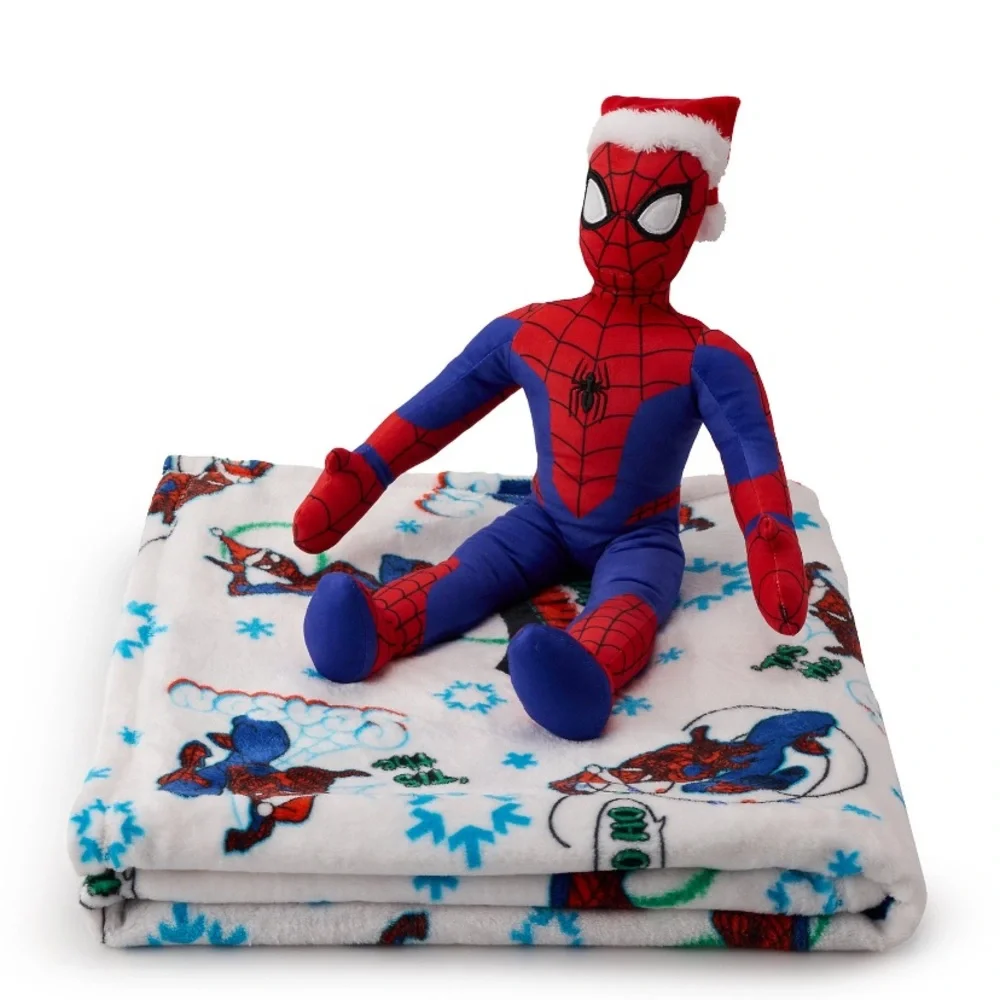 Marvel Spider-Man Holiday throw with pillow buddy